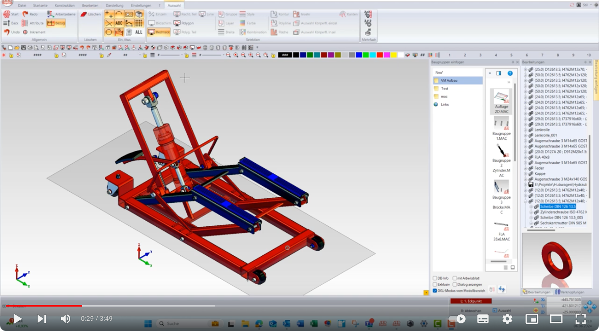 Baugruppe bearbeiteb Video